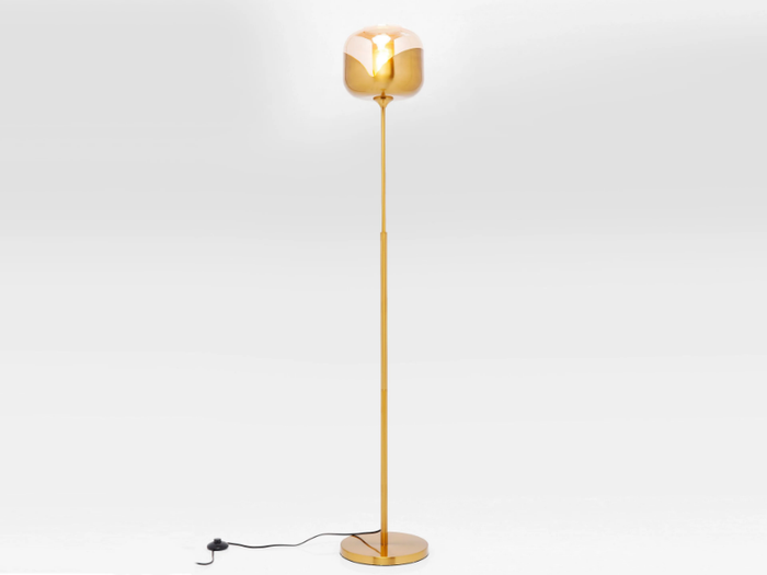 GOLDEN GOBLET - LED glass and steel floor lamp _ KARE Design